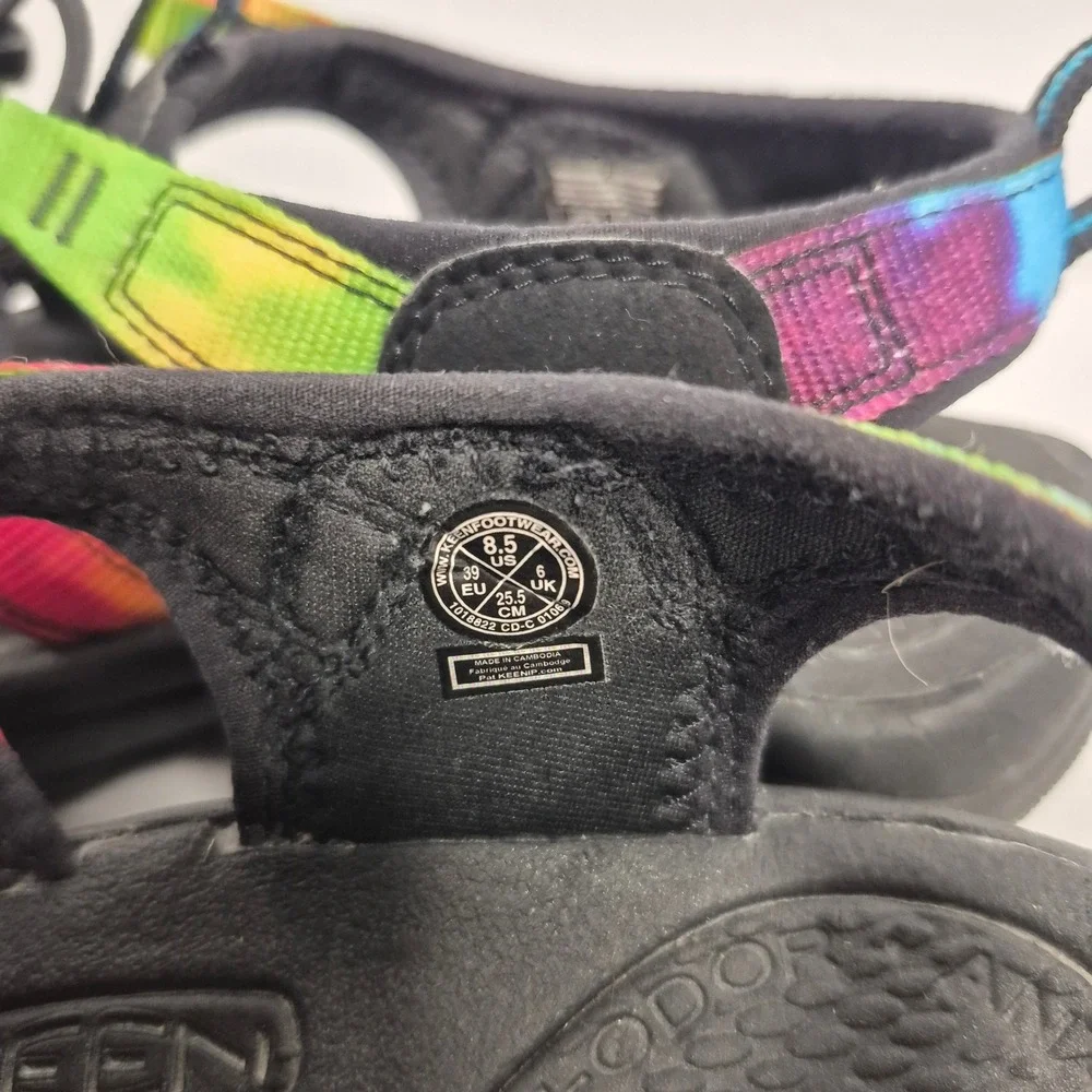 KEEN Newport H2 Sandals Womens 8.5 Multicolor Tie Dye Waterproof Hiking Shoes - Picture 5 of 8